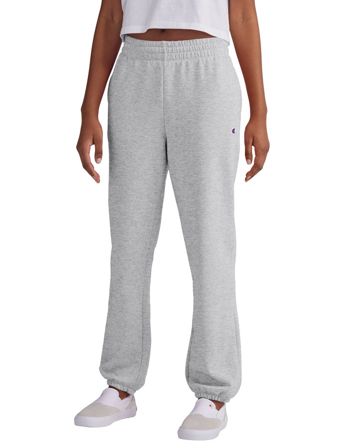 Champion Joggingbroek Dames - Grijs - Powerblend Fleece Boyfriend ( 490725-ZLE )